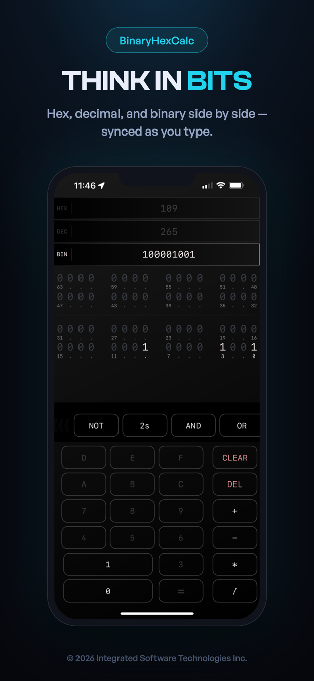 BinaryHexCalc screenshot 1