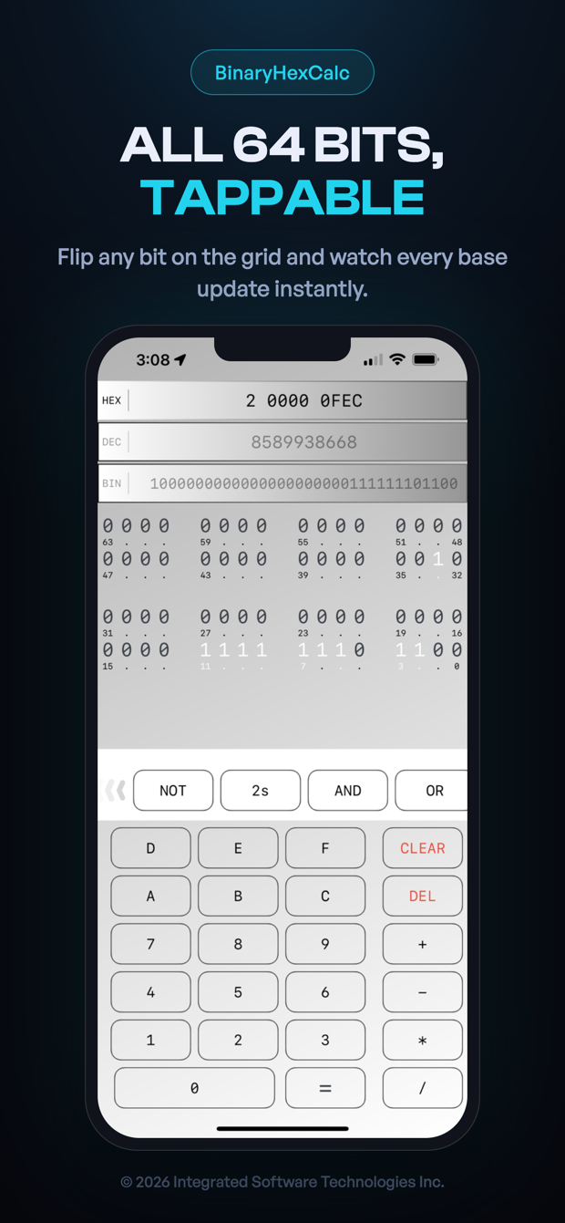 BinaryHexCalc screenshot 2