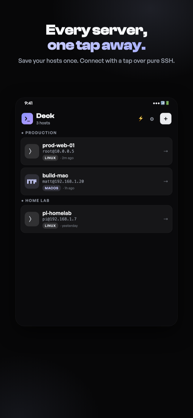 DeckGUI SSH screenshot 1